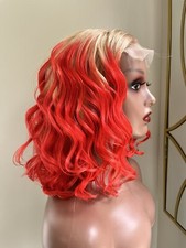 12 Inch Ombre Color 4x4 Lace Closure Bob Color-T613/Red. Medium Adjustable Band