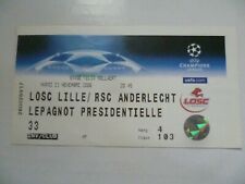Ticket 2006 Losc Lille v RSC Anderlecht 21 Nov UEFA Champions League