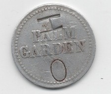 San Antonio, TX Token, Palm Garden, 5 cents, Texas