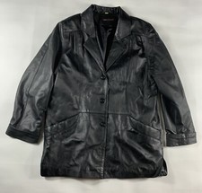 Ventiuno Black Leather Blazer Jacket Women’s XXXL Excellent Condition