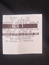 TICKET DE CINÉMA UTILISÉ