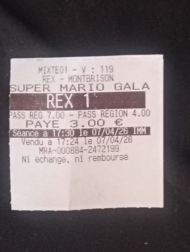 Ticket cinéma utilisé - cinÉma,