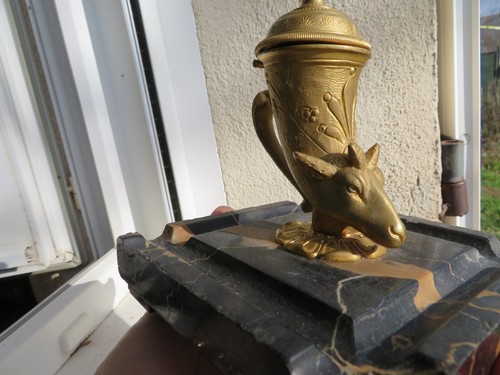 Ancien encrier bronze sur - encrier,