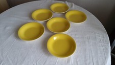 6 ASSIETTES JAUNES VILLEROY&BOCH ANNÉES 50,60