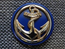 macaron plastique bleu marine