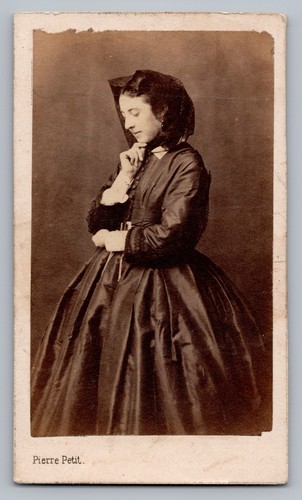 Cdv 1865 femme songeuse la - 1865,