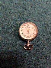 Montre Pendentif Lotus Quartz Calendrier Argenté