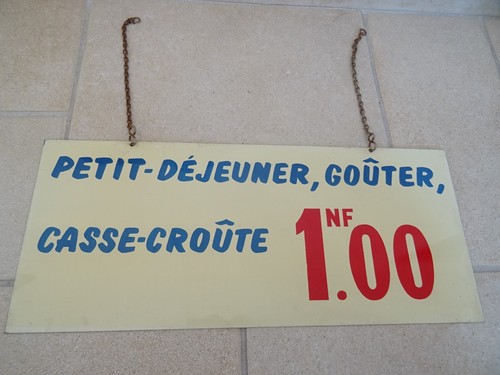 Plaque tole pub étiquette - en,