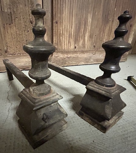 Paire chenets ancien fer - de,