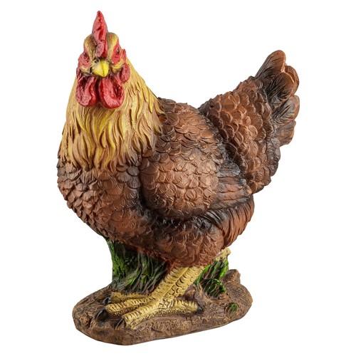 Poule décorative résine - en,