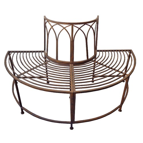 Banc jardin demi cercle en - de,