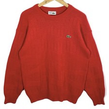Pull Motif Maille Rouge