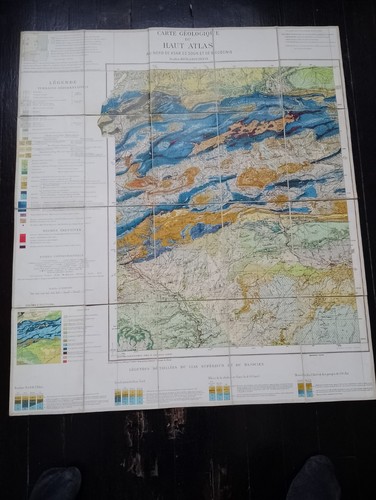 Carte géologique haut - géologique, du