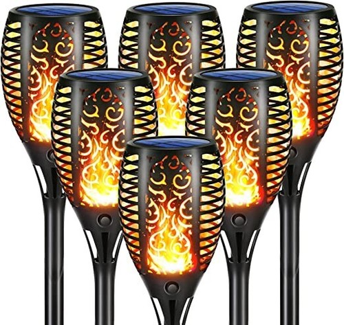 Lampe solaire flamme - solaire, torche