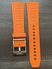 BREITLING OEM Bracelet En Caoutchouc Orange Diver Pro 24MM Avec Boucle Tang OEM