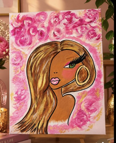 Peinture portrait femme