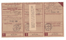 VIERZON (18) Trade "JABOT" Card AUTHORIZATION HEATING WOOD-COAL in 1949