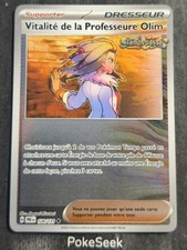 Carte Pokémon REVERSE Vitalité de la Professeure Olim 120/131 PRE EV8.5 FR NEUF