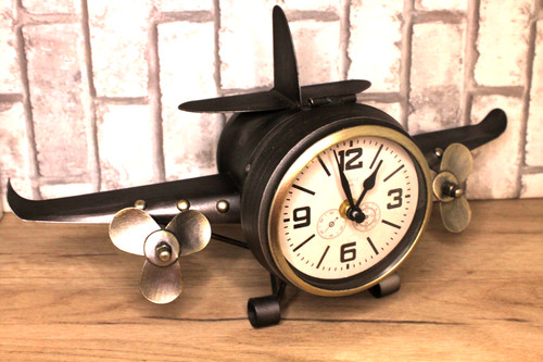 Horloge avion métal vintage - horloge,