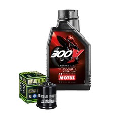 Set Entretien Huile Motul 300V 10W40 Filtre Derbi 125 Variant Sport 2012>2015