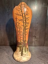 Long Vase Art Nouveau En Verre