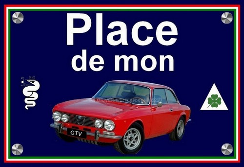 Plaque place mon alfa - ",