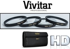 4Pcs Vivitar Close Up Macro +1/+2/+4/+10 Lens Set For Panasonic Lumix DMC-FZ150