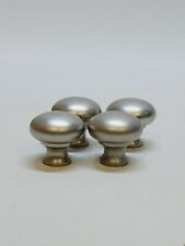 Lot of 4 buttons drawer handle furniture door metal silver gray color