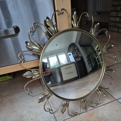 Ancien miroir soleil bombé - ancien,