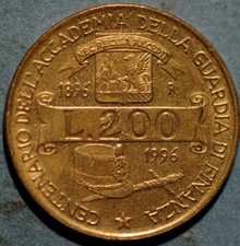 Italie 200 Lire 1996 Académie