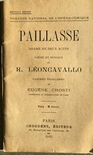 Paillasse- Drame en 2 actes R