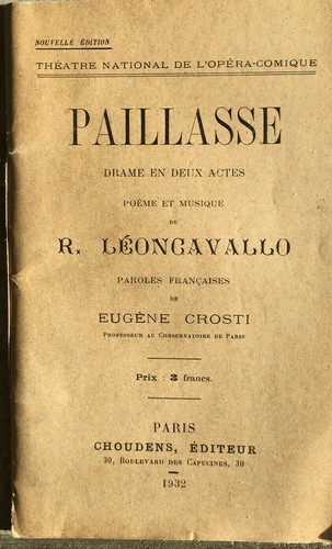 Paillasse drame actes - drame, en