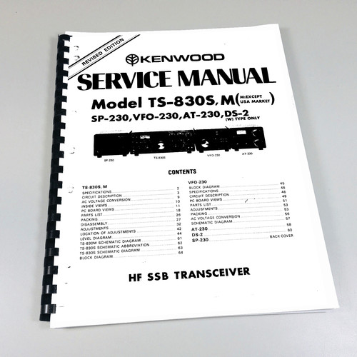 Kenwood 830s service manual - kenwood, ts-830s