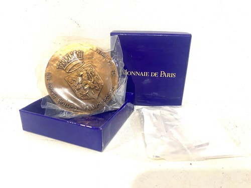 Antique bronze table medal - antique,