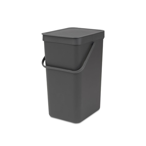 Poubelle sort 16l gris - &,