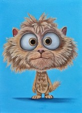 Painting, animal caricature oil on canvas, size 30/40 cm year 2025.