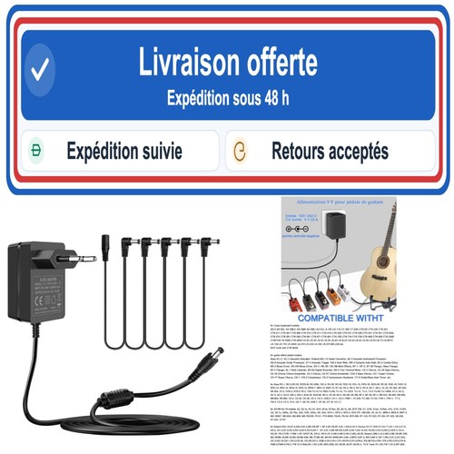 Alimentation pédale guitare - alimentation,