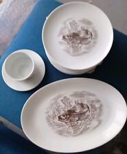 Service Table Porcelaine Winterling Bavière 12 Assiettes Plat Saucière Vintage 