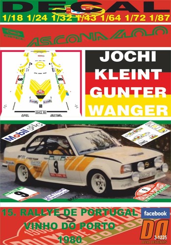 Decal opel ascona 400 - 400, j.kleint