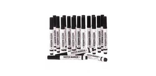 Marqueurs tableau blanc noirs - marqueurs,