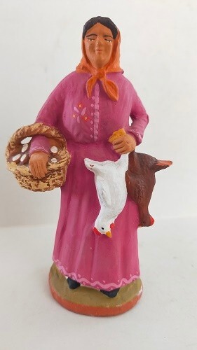 Santon porteuse de - de, poules