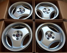 4x GENUINE SAAB 3-SPOKE AERO alloy rims 6.5x16" bolt circle diameter 4x108 4839031 like NEW