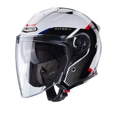 Caberg Flyon II Boss White/Red/Shiny Blue Jet Motorcycle Helmet