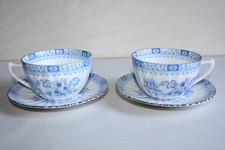 Bavaria Seltmann Weiden German Porcelain Lunch Pair, China Blau n1
