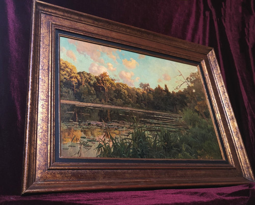 Tableau ancien peinture huile - tableau,