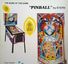 Pinball FLYER 1977 Original Flipper Game Art Electro Mechanical Version Vintage