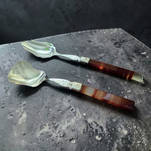 Pair serving solid - serving, silver