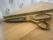 Vintage Brass Handled Shalimar Tailor’s Shears 9” Professional Heavy (MSRP $529)