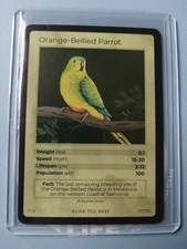 Life Tcg Birds : Orange-Bellied Parrot HOLO Pop 100!! 1st Edition