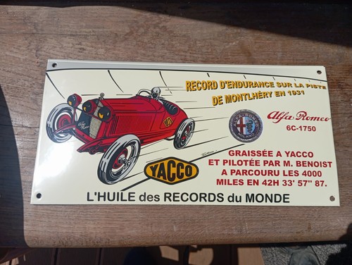 Plaque emaillee bombee - bombee, huile